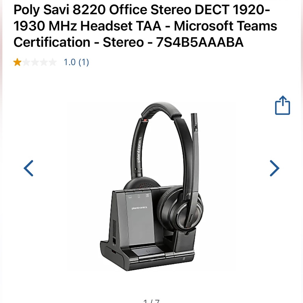 POL Savi 8220 Black Over-Ear Headphones